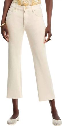 Kobi Halperin Mika High Rise Straight Raw Cut Hem Jeans In White