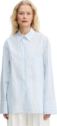 Day Birger Et Mikkelsen Dames, Blouses & Shirts, Blauw, Maat: S Katoen