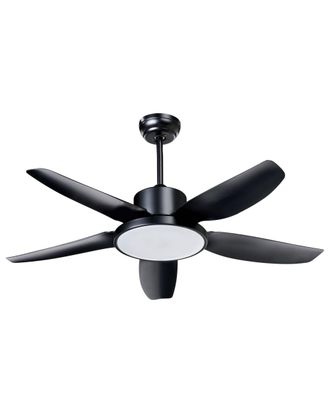 Beliani Ventilador de techo con luz con mando led negro