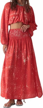 Electric & Rose Lily Maxi Skirt In Chili