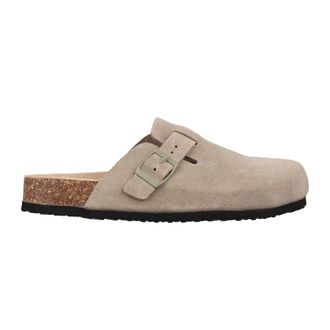 Jack Wills Leren muiltjes voor dames (Taupe)