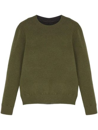 Yves Salomon two-tone reversible knit jumper - men - Wool/Cashmere - S - Green