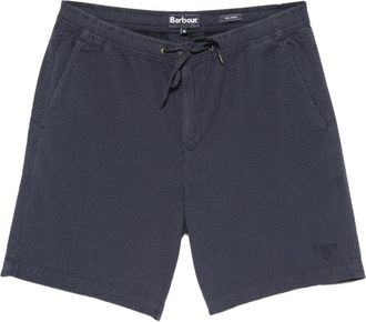 Barbour Seersucker Relaxed Short - Heren - Strandmode - Blauw - M - Katoen - Badmode