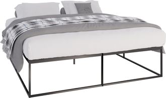 Clp Cama De Metal Scala Negro 200x180x46 Cm