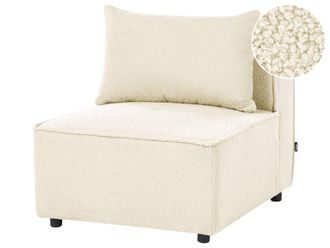 Beliani Sill&oacute;n modular boucl&eacute; blanco crema