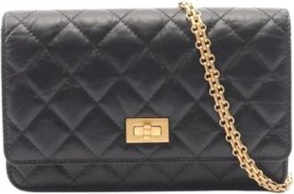 Chanel Pre-owned Cross Body Bag - Dames - Vintage Schoudertas - Zwart - ONE Size - Leer - Vintage