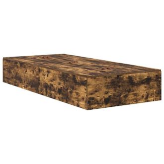 Berkfield Home Bed Frame Smoked oak Solid wood Standard Single Rustic Bed Frame in Brown