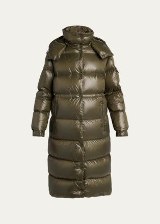 Moncler Cavettaz Hooded Long Down Jacket