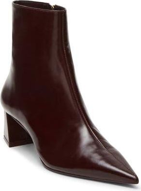 Steve Madden Ashli Pointed Toe Bootie in Wine Leather at Nordstrom Rack, Size 9.5