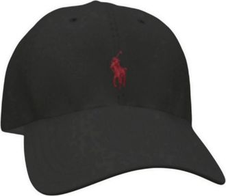 Ralph Lauren Iconische Katoenen Chino Baseballpet - Dames - Petten - Zwart - ONE Size - Katoen - Accessoires