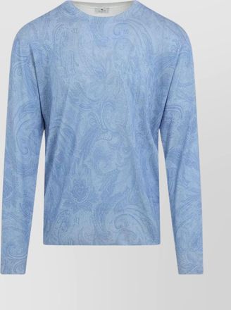 Etro knitted c-neck pullover paisley print