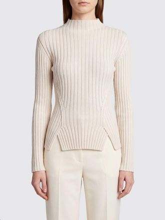 Victoria Beckham Ribbed Cashmere-Blend Sweater with a Front Slit