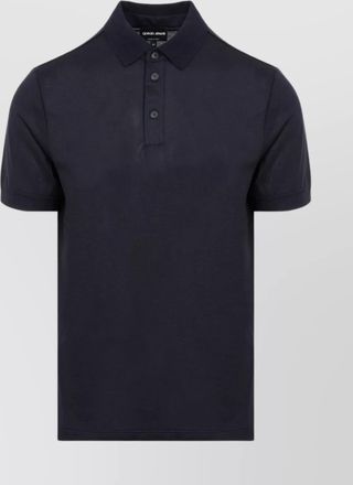 Giorgio Armani virgin wool short-sleeve polo shirt