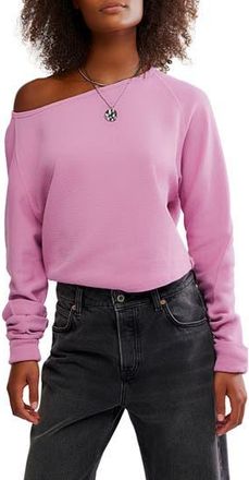 Free People Jess One-Shoulder Thermal Top in Orchid Combo at Nordstrom Rack, Size X-Large