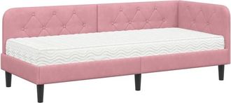 vidaXL Estructura De Cama En Esquina Rosa 80 X 200 Cm Terciopelo Vidaxl