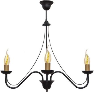Netlighting Malbo Multi Arm Pendant Ceiling Light Black Patina 60cm