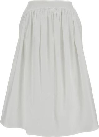 Simone Rocha Pressed Rosette Basque Skirt - Dames - Midirokken - Wit - XS - Katoen - Rokken