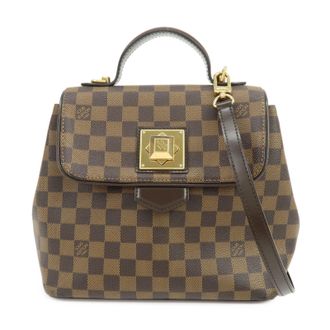 Louis Vuitton Bergamo Damier Brown Canvas Handbag (Pre-Owned)