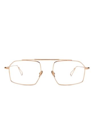 Ahlem Royale geometric-frame glasses - unisex - Steel - 51 - CHAMPAGNE