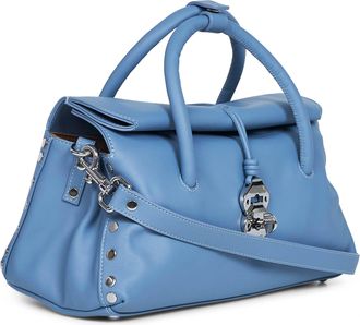 Zanellato Womens Blue Zelante Ribolla Dotta Handbag Bovine Leather Handbags Hand Bags
