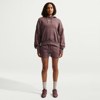 Nike Womens Nike Sportswear Phoenix Fleece Over-Oversized Pullover Hoodie in Purple | DQ5858-502