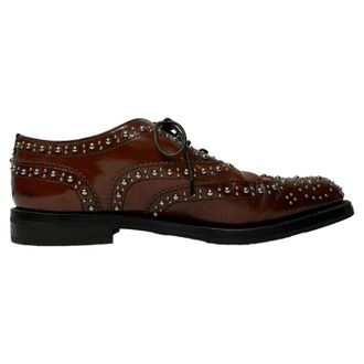 Churchs Burwood Met Studded Brogues in bruin leer