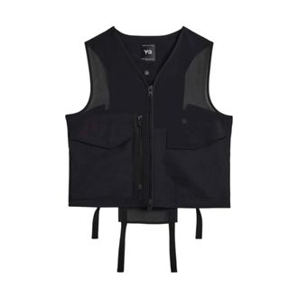 Yohji Yamamoto Vests, male, Black, Size: L Tactical Utility Vest