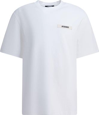Jacquemus T-Shirt With Gros Grain Logo T-Shirts White