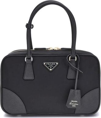 Prada Tassen, Dames, Zwart, ONE Size, Nylon, Re-Nylon Handtas