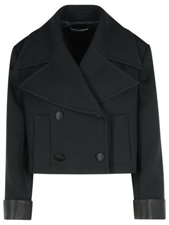 Dolce & Gabbana Black Virgin Woll Mischjacke
