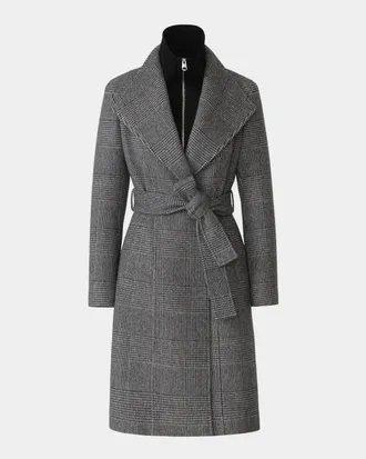Mackage Norita Glen Check Wool Coat