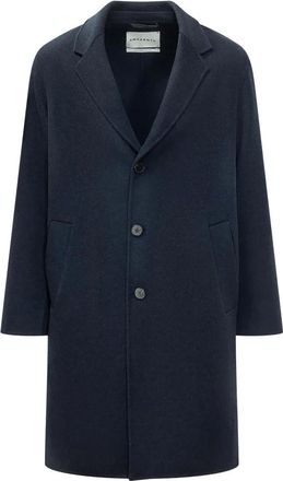Amaranto Amar&aacute;nto - Jas met wol- en kasjmiermix - Heren - Mantels - Blauw - Maat: S Wol