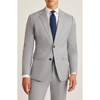 Bonobos Jetsetter Slim Fit Stretch Wool Suit Jacket in Light Grey at Nordstrom, Size 36Regular