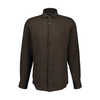 Frescobol Carioca Casual Shirts, male, Brown, 2XL, Antonio Linen Shirt