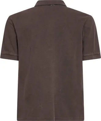 Herno Mens Polo Shirt Piqu&eacute; Dark Brown Cotton T-shirts And Polos