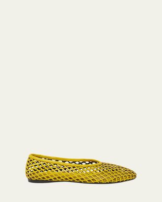 Proenza Schouler Tee Perforated Leather Ballerina Flats