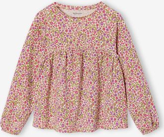 Vertbaudet M&auml;dchen Blusenshirt mit Print wollwei&szlig;