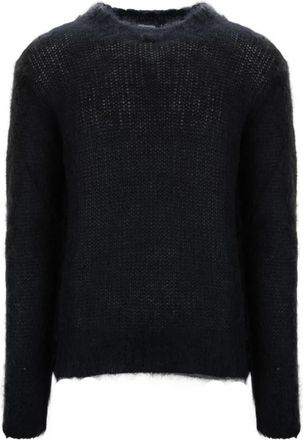 Dsquared2 Mohair Blend Trui met Lange Mouwen - Dames - Ronde hals truien - Zwart - L - Wol - Truien & Vesten