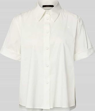 Windsor Bluse mit verl&auml;ngertem R&uuml;cken und Kentkragen in Offwhite, Gr&ouml;&szlig;e 34