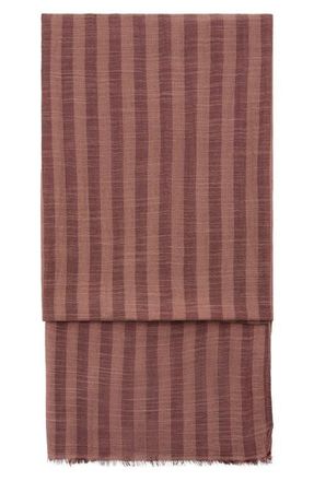 Mango Cotton Blend Scarf in Burnt at Nordstrom