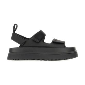UGG Flat Sandals, female, Black, Size: 10 US Goldenglow Sandal