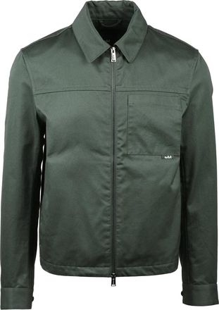 Add Green Cotton Canvas Zip-Up Jacket