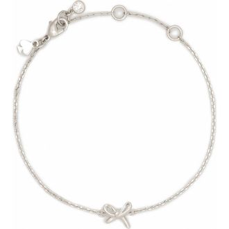 Kate Spade New York mini bow pendant necklace in Silver at Nordstrom