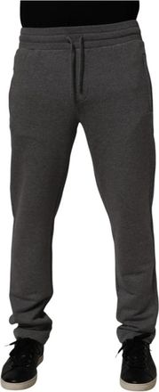 Dolce & Gabbana Jogger Broek - Heren - Sweatpants - Grijs - S - Katoen - Broeken