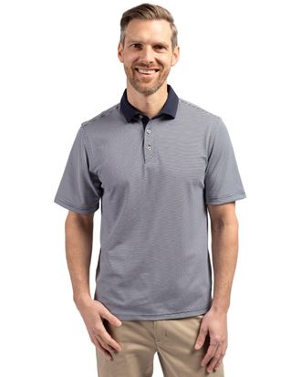 Cutter & Buck Virtue Pique Micro Stripe Mens Short Sleeve Polo