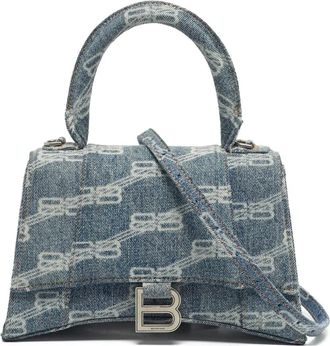 Balenciaga Borsa a mano con monogramma BB piccola - Blu