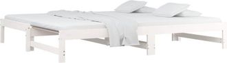 vidaXL Pull-out Day Bed without Mattress White 2x(90x190) cm vidaXL