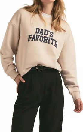 Favorite Daughter Dads Favorite Sweatshirt In Heather Oatmeal