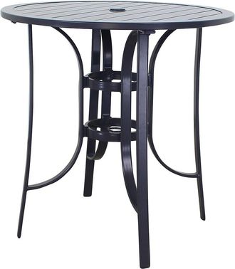 Courtyard Casual Santa Fe Java Aluminum 36In Round Balcony Height Table
