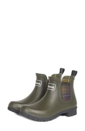 Barbour Kingham Chelsea Rain Boot in Olive at Nordstrom, Size 8